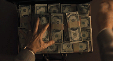 GIF valise de billets